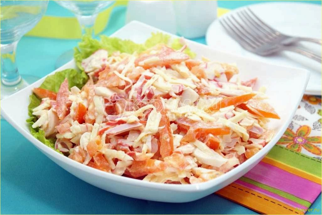 Вкусный и эффектный салат Красное море для вашего стола